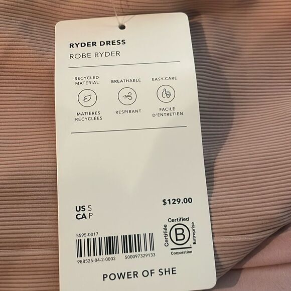 NWT. Athleta Ryder Dress. Mauve Pink. Small Sold out on line - Picture 7 of 7